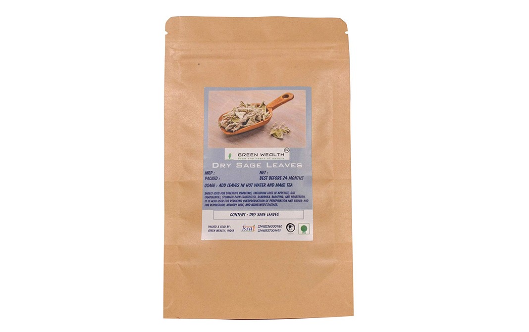 Green Wealth Dry Sage Leaves    Pack  100 grams